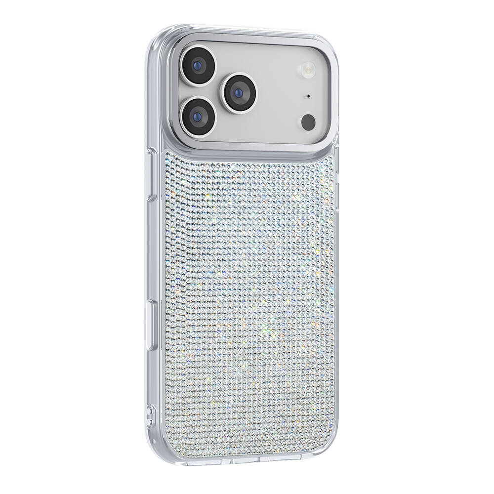 Apple iPhone 18 Pro Max Kılıf M-Safe Şarj Özellikli El İşlemeli Swarovski Taşlı Zore Paris Riva Sert PC Kapak - 1