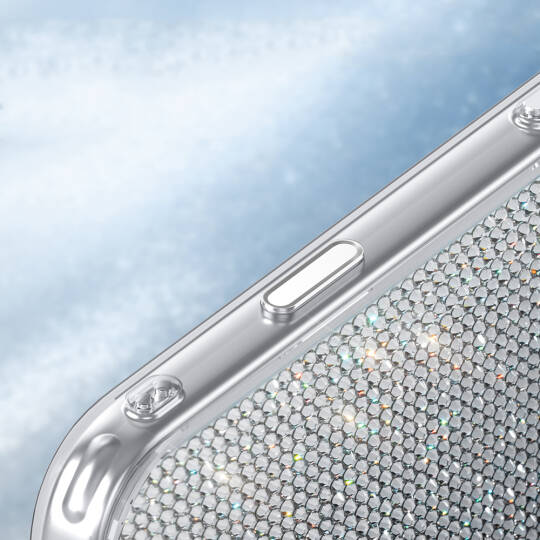 Apple iPhone 18 Pro Max Kılıf M-Safe Şarj Özellikli El İşlemeli Swarovski Taşlı Zore Paris Riva Sert PC Kapak - 10