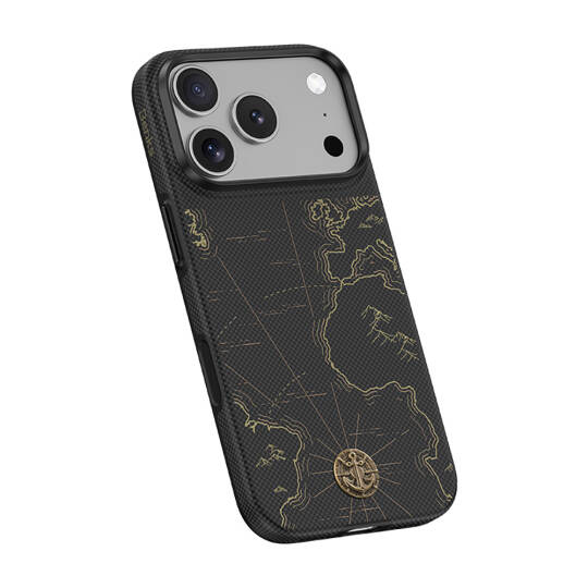 Apple iPhone 18 Pro Max Kılıf M-safe Şarj Özellikli Karbon Fiber Tasarımlı Benks ArmorEdge Air Navigator Kevlar Kapak - 2