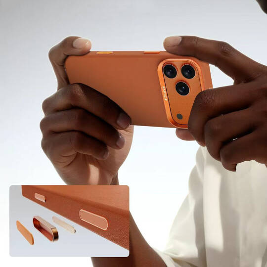 Apple iPhone 18 Pro Max Kılıf M-Safe Şarj Özellikli Polimerik Deri Raptic Urban Nano Kapak - 4