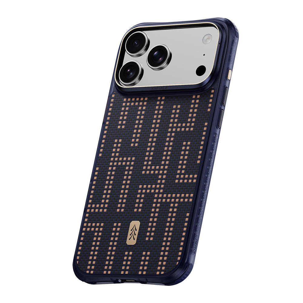 Apple iPhone 18 Pro Max Kılıf M-safe Şarj Özellikli Raptic Aramid Dual Grid Serisi Karbon Kapak - 8