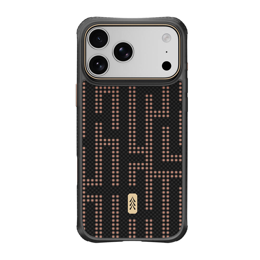 Apple iPhone 18 Pro Max Kılıf M-safe Şarj Özellikli Raptic Aramid Dual Grid Serisi Karbon Kapak - 1