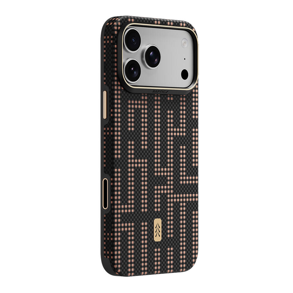 Apple iPhone 18 Pro Max Kılıf M-safe Şarj Özellikli Raptic Aramid Dual Ultra Grid Serisi Karbon Kapak - 3
