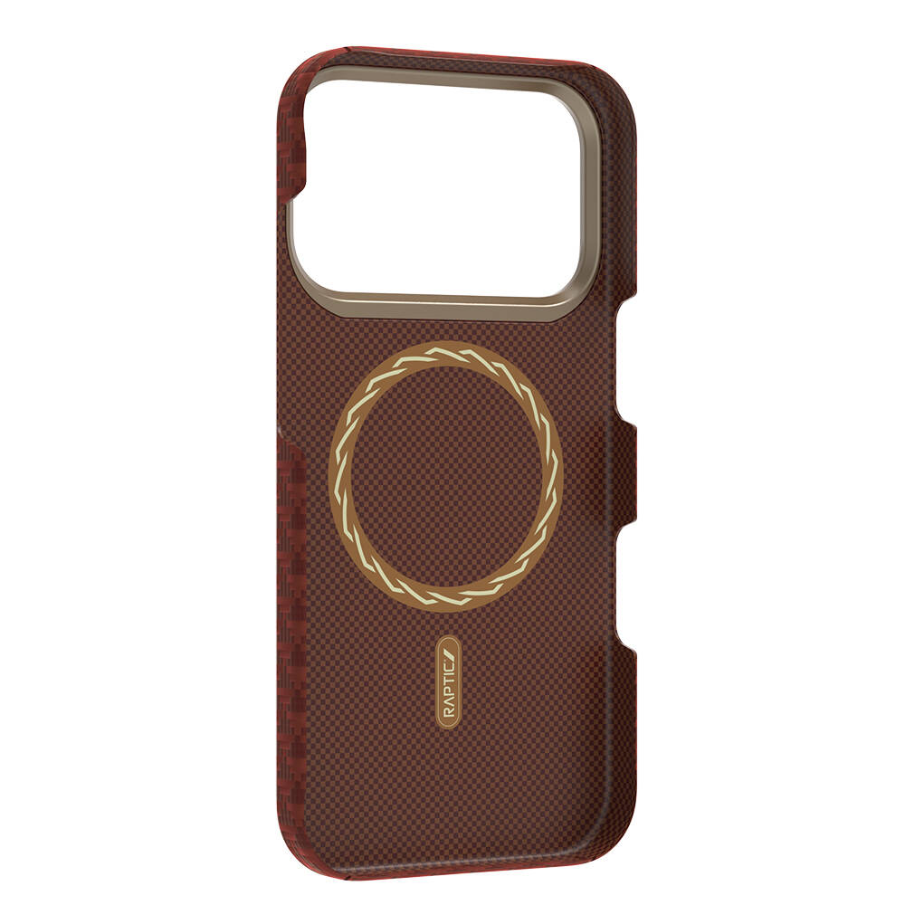 Apple iPhone 18 Pro Max Kılıf M-safe Şarj Özellikli Raptic Aramid Skin Origin Serisi Karbon Kapak - 6
