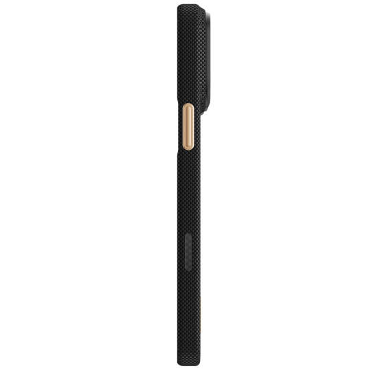 Apple iPhone 18 Pro Max Kılıf M-safe Şarj Özellikli Raptic Aramid Skin Rise Serisi 24 Ayar Altın Kaplamalı Karbon Kapak - 8