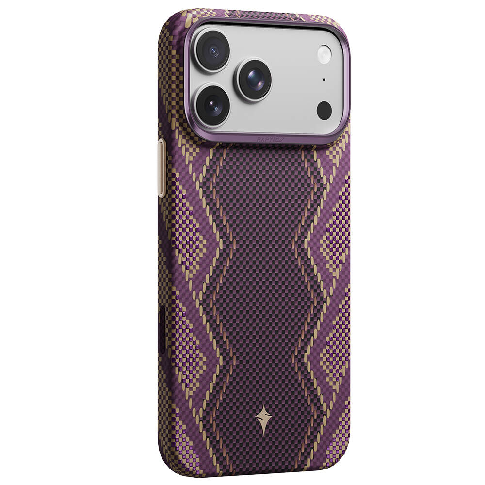 Apple iPhone 18 Pro Max Kılıf M-safe Şarj Özellikli Raptic Aramid Skin Scepter Serisi Karbon Kapak - 6