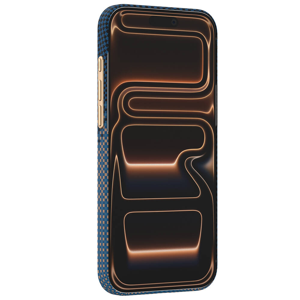 Apple iPhone 18 Pro Max Kılıf M-safe Şarj Özellikli Raptic Aramid Skin Serenity Serisi Karbon Kapak - 5