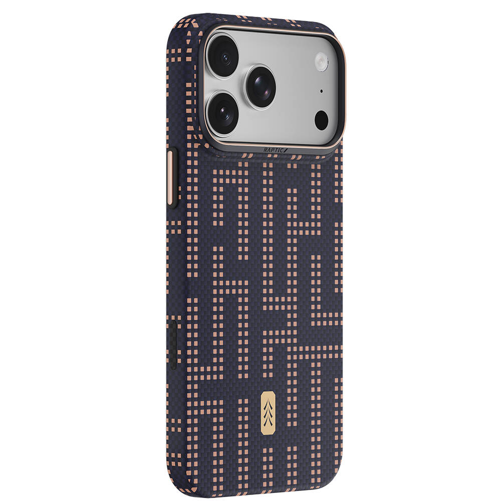 Apple iPhone 18 Pro Max Kılıf M-safe Şarj Özellikli Raptic Aramid Skin Serisi Karbon Kapak - 12