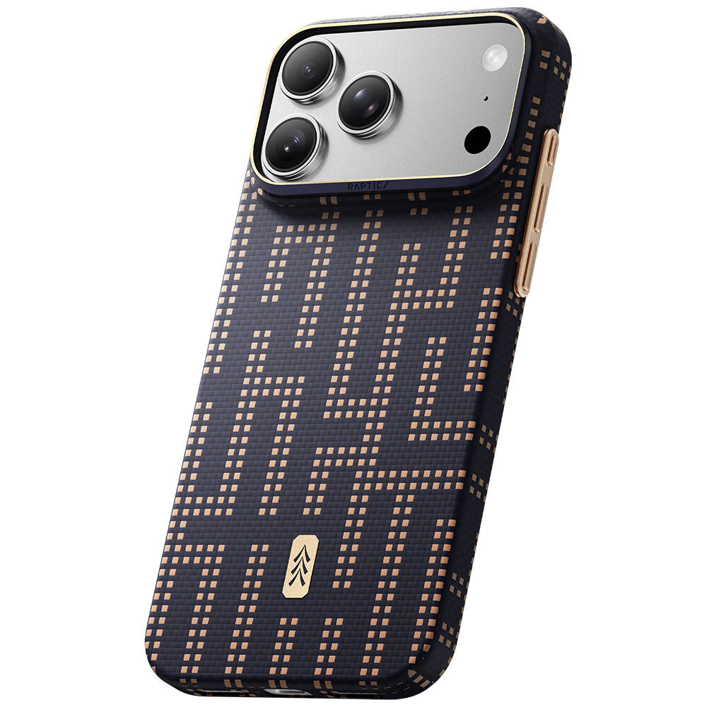 Apple iPhone 18 Pro Max Kılıf M-safe Şarj Özellikli Raptic Aramid Skin Serisi Karbon Kapak - 13