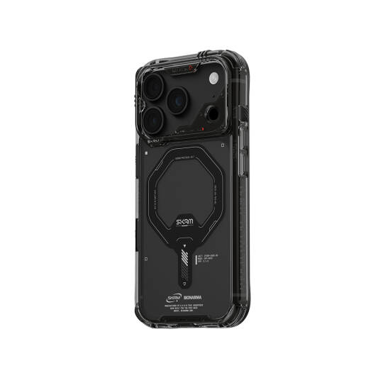 Apple iPhone 18 Pro Max Kılıf M-safe Şarj Özellikli Şeffaf Airbag Tasarımlı Skinarma Saido Mag-Charge Kapak - 14