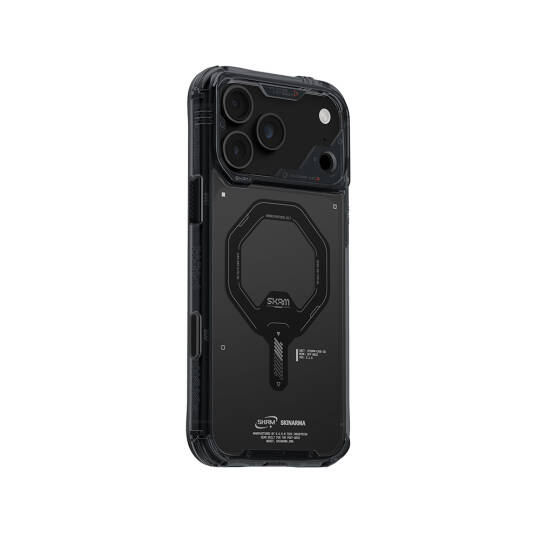 Apple iPhone 18 Pro Max Kılıf M-safe Şarj Özellikli Şeffaf Airbag Tasarımlı Skinarma Saido Mag-Charge Kapak - 17
