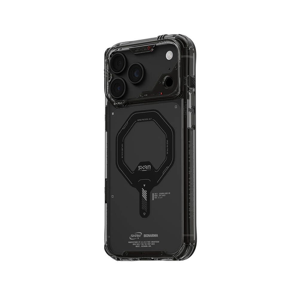 Apple iPhone 18 Pro Max Kılıf M-safe Şarj Özellikli Şeffaf Airbag Tasarımlı Skinarma Saido Mag-Charge Kapak - 18