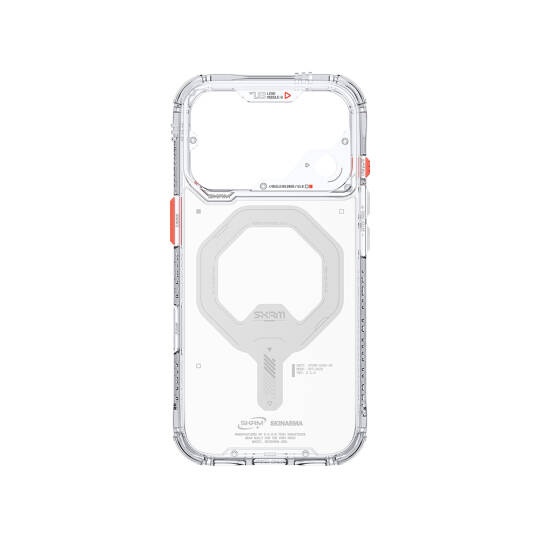Apple iPhone 18 Pro Max Kılıf M-safe Şarj Özellikli Şeffaf Airbag Tasarımlı Skinarma Saido Mag-Charge Kapak - 4