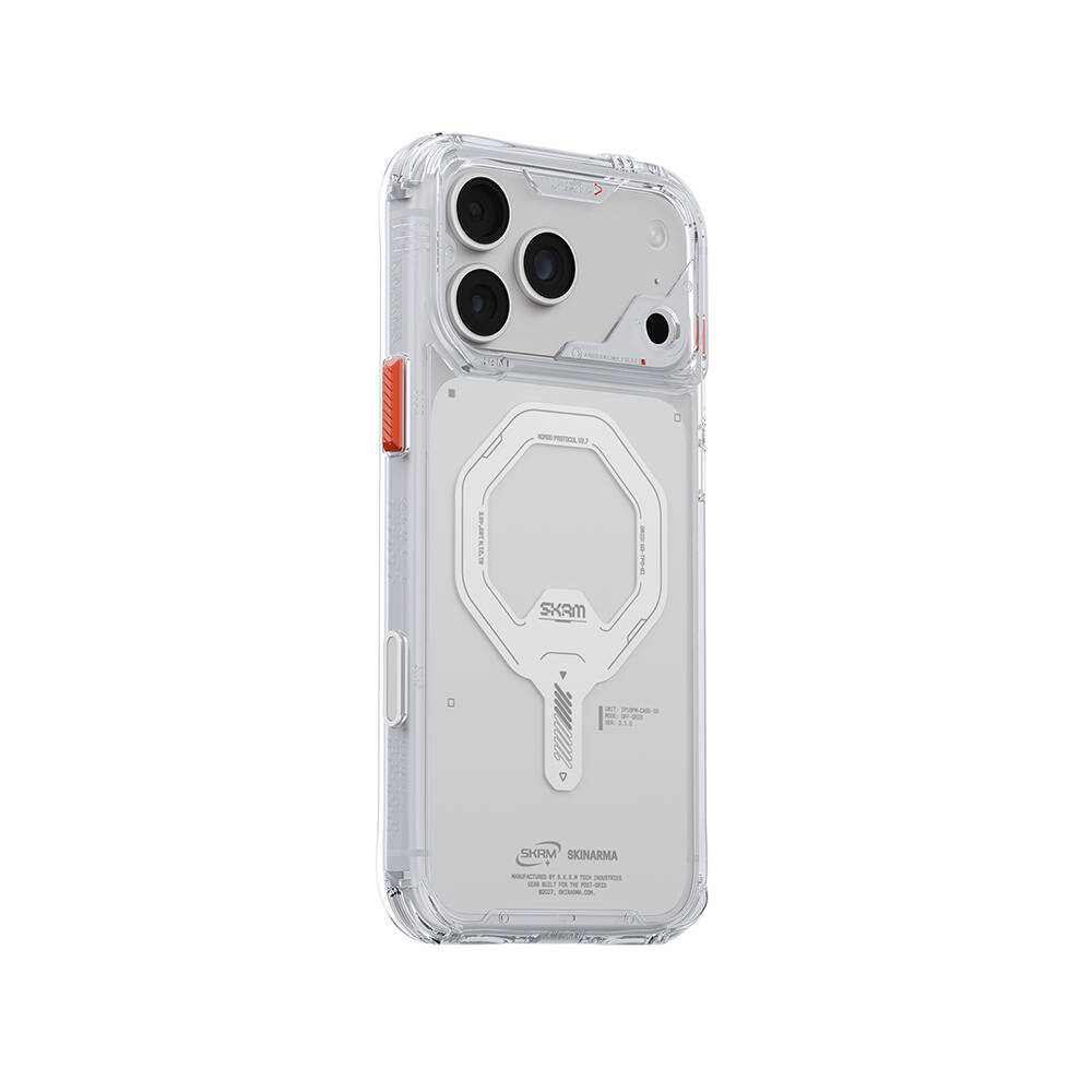 Apple iPhone 18 Pro Max Kılıf M-safe Şarj Özellikli Şeffaf Airbag Tasarımlı Skinarma Saido Mag-Charge Kapak - 6
