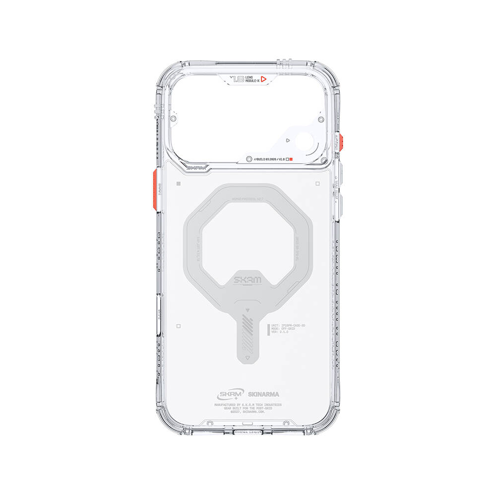 Apple iPhone 18 Pro Max Kılıf M-safe Şarj Özellikli Şeffaf Airbag Tasarımlı Skinarma Saido Mag-Charge Kapak - 9