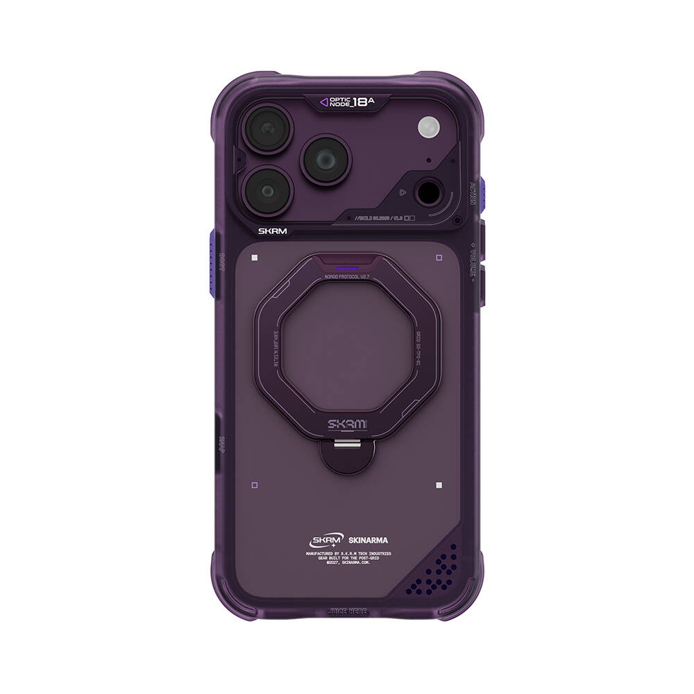 Apple iPhone 18 Pro Max Kılıf M-safe Şarj Özellikli Standlı Skinarma Saturn Kapak - 13