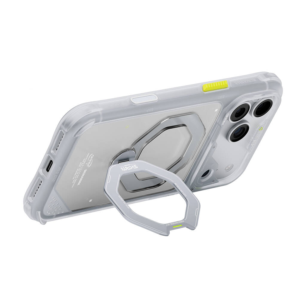 Apple iPhone 18 Pro Max Kılıf M-safe Şarj Özellikli Standlı Skinarma Saturn Kapak - 6