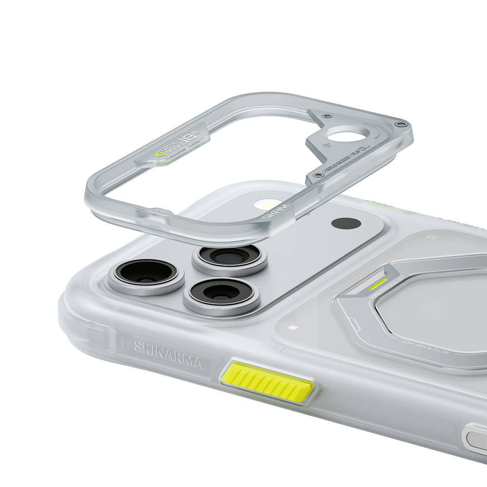 Apple iPhone 18 Pro Max Kılıf M-safe Şarj Özellikli Standlı Skinarma Saturn Kapak - 7