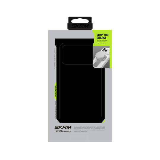 Apple iPhone 18 Pro Max Kılıf M-safe Şarj Özellikli Teknoloji Desenli Skinarma Helio CE Mag Charge Standlı Kapak - 35