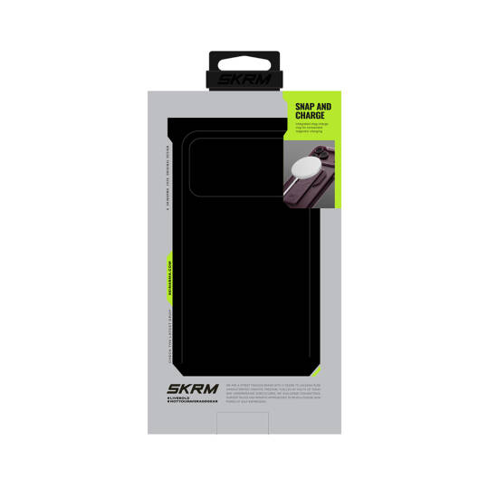 Apple iPhone 18 Pro Max Kılıf M-safe Şarj Özellikli Teknoloji Desenli Skinarma Helio CE Mag Charge Standlı Kapak - 23