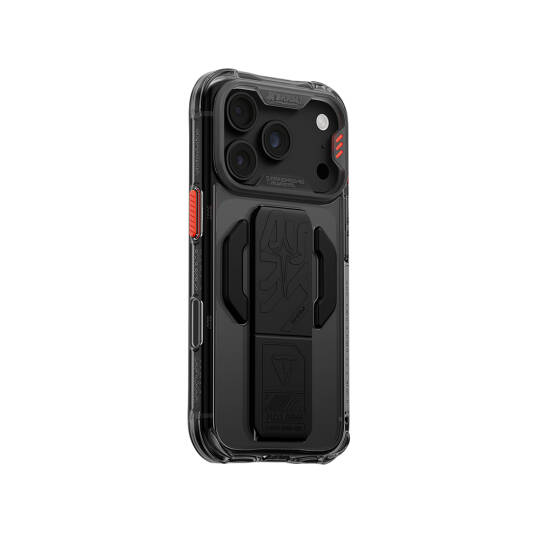 Apple iPhone 18 Pro Max Kılıf M-safe Şarj Özellikli Teknoloji Desenli Skinarma Helio CE Mag Charge Standlı Kapak - 2
