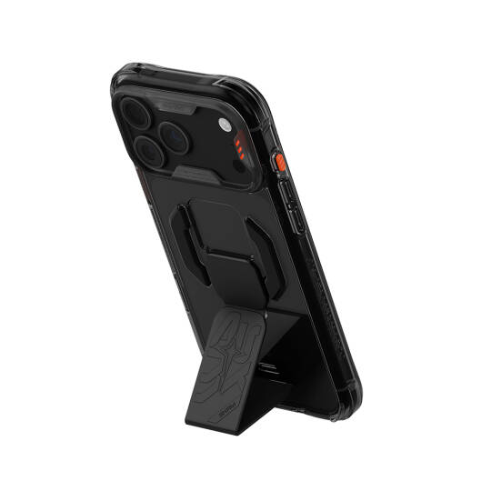 Apple iPhone 18 Pro Max Kılıf M-safe Şarj Özellikli Teknoloji Desenli Skinarma Helio CE Mag Charge Standlı Kapak - 3
