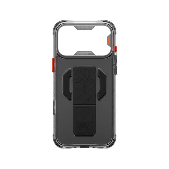 Apple iPhone 18 Pro Max Kılıf M-safe Şarj Özellikli Teknoloji Desenli Skinarma Helio CE Mag Charge Standlı Kapak - 9