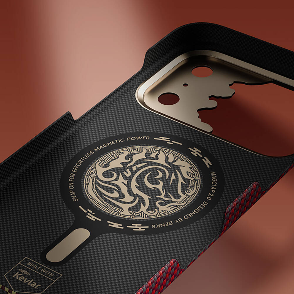 Apple iPhone 18 Pro Max Kılıf M-safe Şarj Özellikli Yükseltilmiş Kamera Çerçeveli Benks ArmorAir Knight Serisi C1 Kevlar Kapak - 4