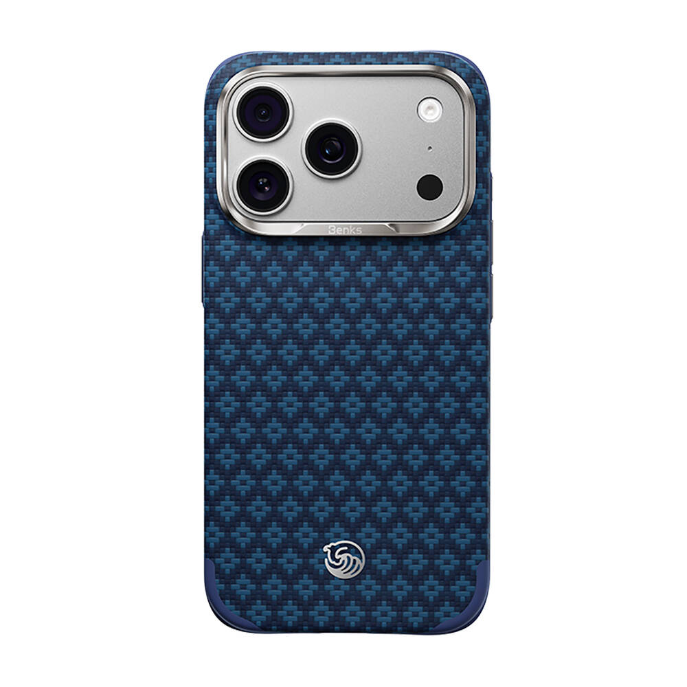Apple iPhone 18 Pro Max Kılıf M-Safe Şarj Özellikli Yükseltilmiş Kamera Çerçeveli Benks ArmorGrid ArmorEdge X9 Serisi Kevlar Karbon Kapak - 1