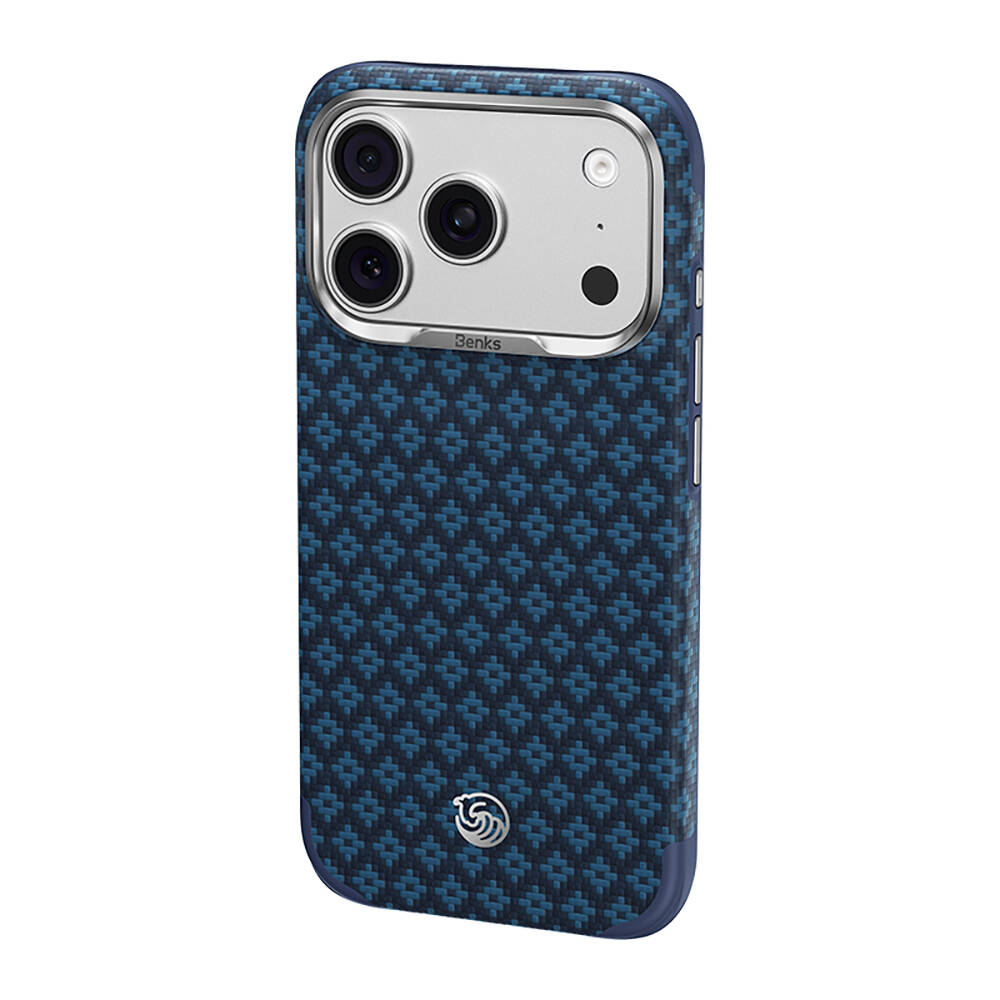 Apple iPhone 18 Pro Max Kılıf M-Safe Şarj Özellikli Yükseltilmiş Kamera Çerçeveli Benks ArmorGrid ArmorEdge X9 Serisi Kevlar Karbon Kapak - 4