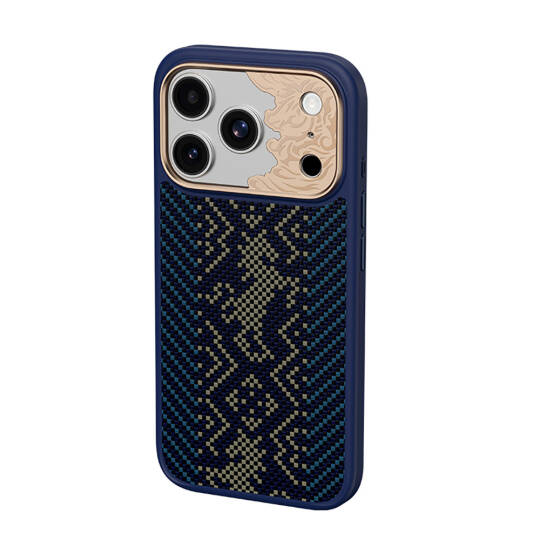 Apple iPhone 18 Pro Max Kılıf M-safe Şarj Özellikli Yükseltilmiş Kamera Çerçeveli Karbon Fiber Tasarımlı Benks Knight ArmorPro Kevlar Kapak - 10