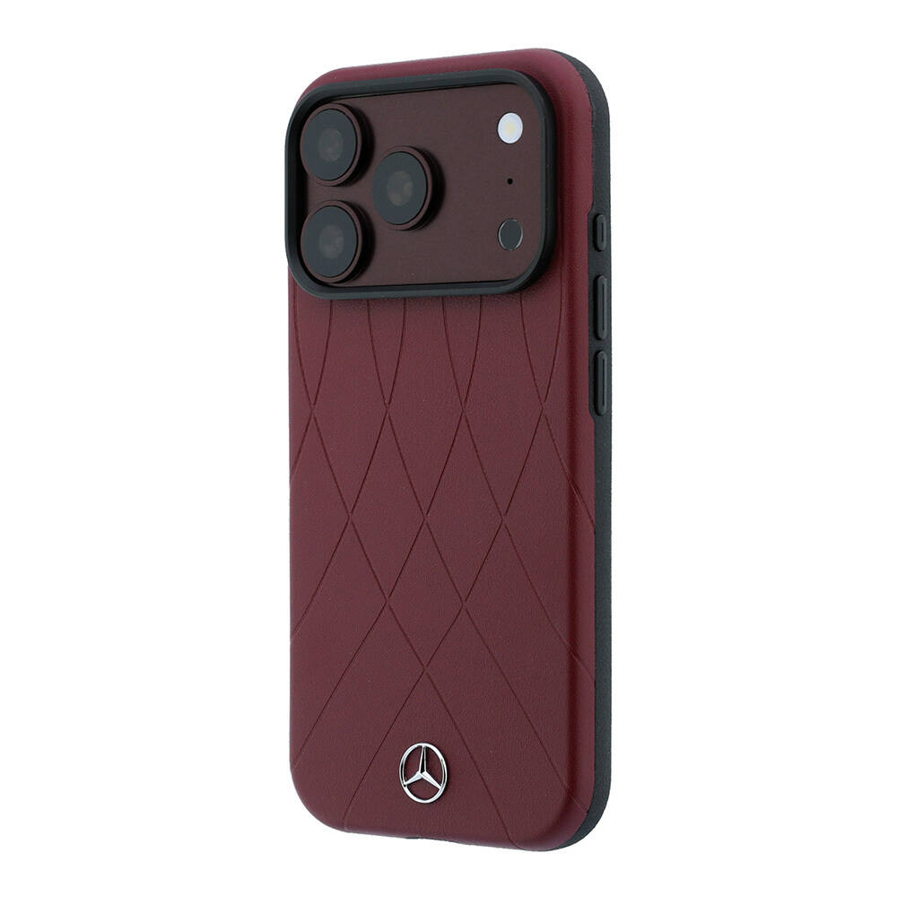 Apple iPhone 18 Pro Max Kılıf Mercedes Benz Orjinal Lisanslı M-safe Şarj Özellikli 3D Metal Logolu Crossed Lines Kapak - 2