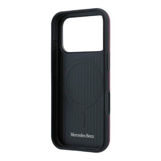 Apple iPhone 18 Pro Max Kılıf Mercedes Benz Orjinal Lisanslı M-safe Şarj Özellikli 3D Metal Logolu Crossed Lines Kapak - 7