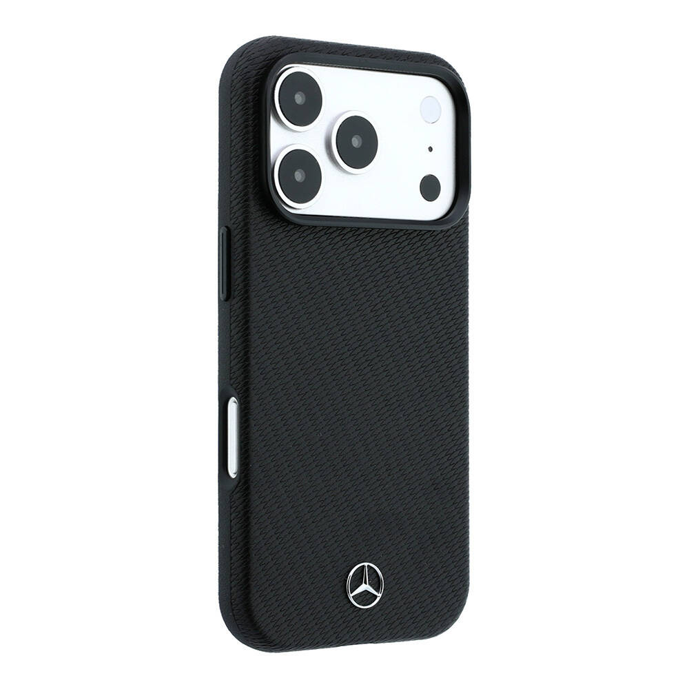 Apple iPhone 18 Pro Max Kılıf Mercedes Benz Orjinal Lisanslı M-safe Şarj Özellikli 3D Metal Logolu Wrap Wood Deri Kapak - 12