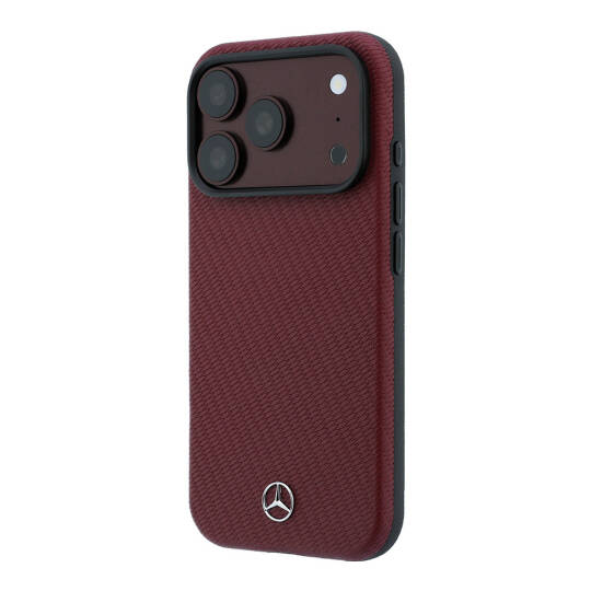 Apple iPhone 18 Pro Max Kılıf Mercedes Benz Orjinal Lisanslı M-safe Şarj Özellikli 3D Metal Logolu Wrap Wood Deri Kapak - 2