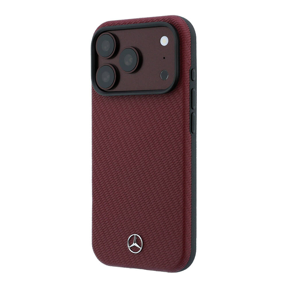 Apple iPhone 18 Pro Max Kılıf Mercedes Benz Orjinal Lisanslı M-safe Şarj Özellikli 3D Metal Logolu Wrap Wood Deri Kapak - 2