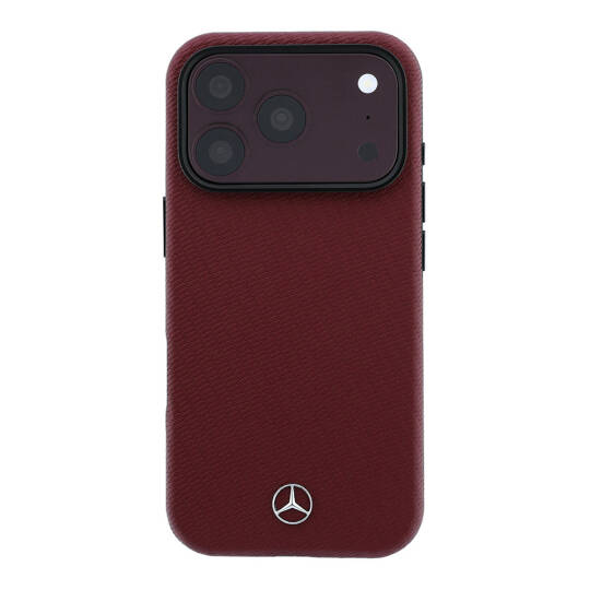 Apple iPhone 18 Pro Max Kılıf Mercedes Benz Orjinal Lisanslı M-safe Şarj Özellikli 3D Metal Logolu Wrap Wood Deri Kapak - 3