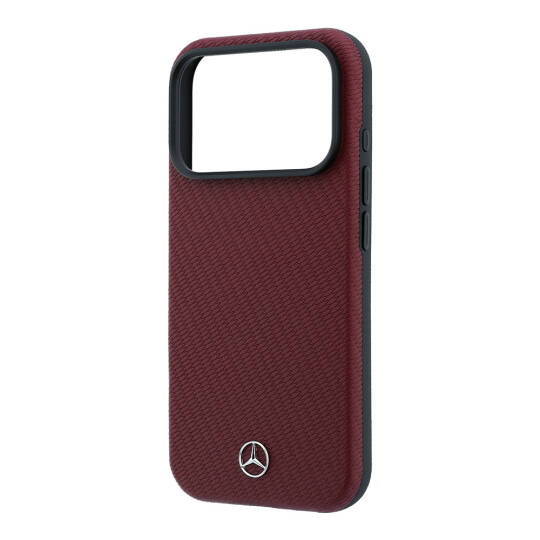 Apple iPhone 18 Pro Max Kılıf Mercedes Benz Orjinal Lisanslı M-safe Şarj Özellikli 3D Metal Logolu Wrap Wood Deri Kapak - 6