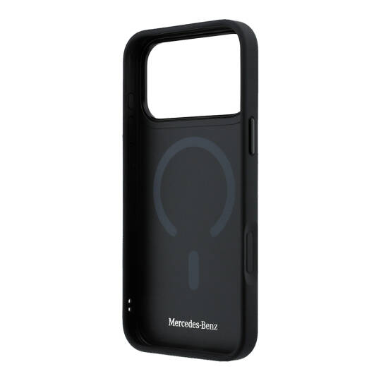 Apple iPhone 18 Pro Max Kılıf Mercedes Benz Orjinal Lisanslı M-safe Şarj Özellikli Metal Yıldız Logolu Kabartmalı Deri Kapak - 15