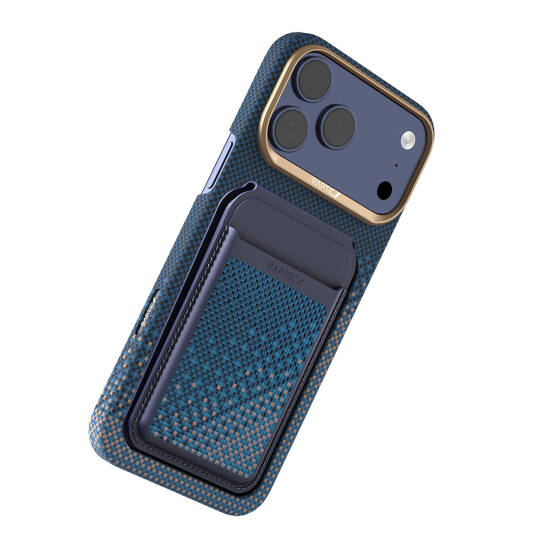 Apple iPhone 18 Pro Max Kılıf Raptic 2in1 Bundle Kit Aramid Skin Serenity Serisi Kartlık ve Karbon Kapak - 2