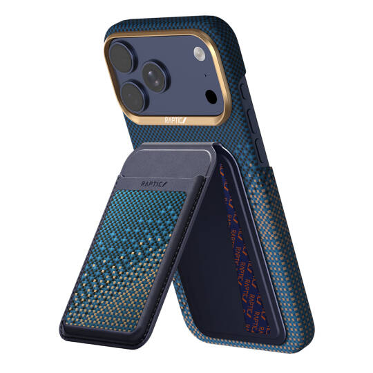 Apple iPhone 18 Pro Max Kılıf Raptic 2in1 Bundle Kit Aramid Skin Serenity Serisi Kartlık ve Karbon Kapak - 4