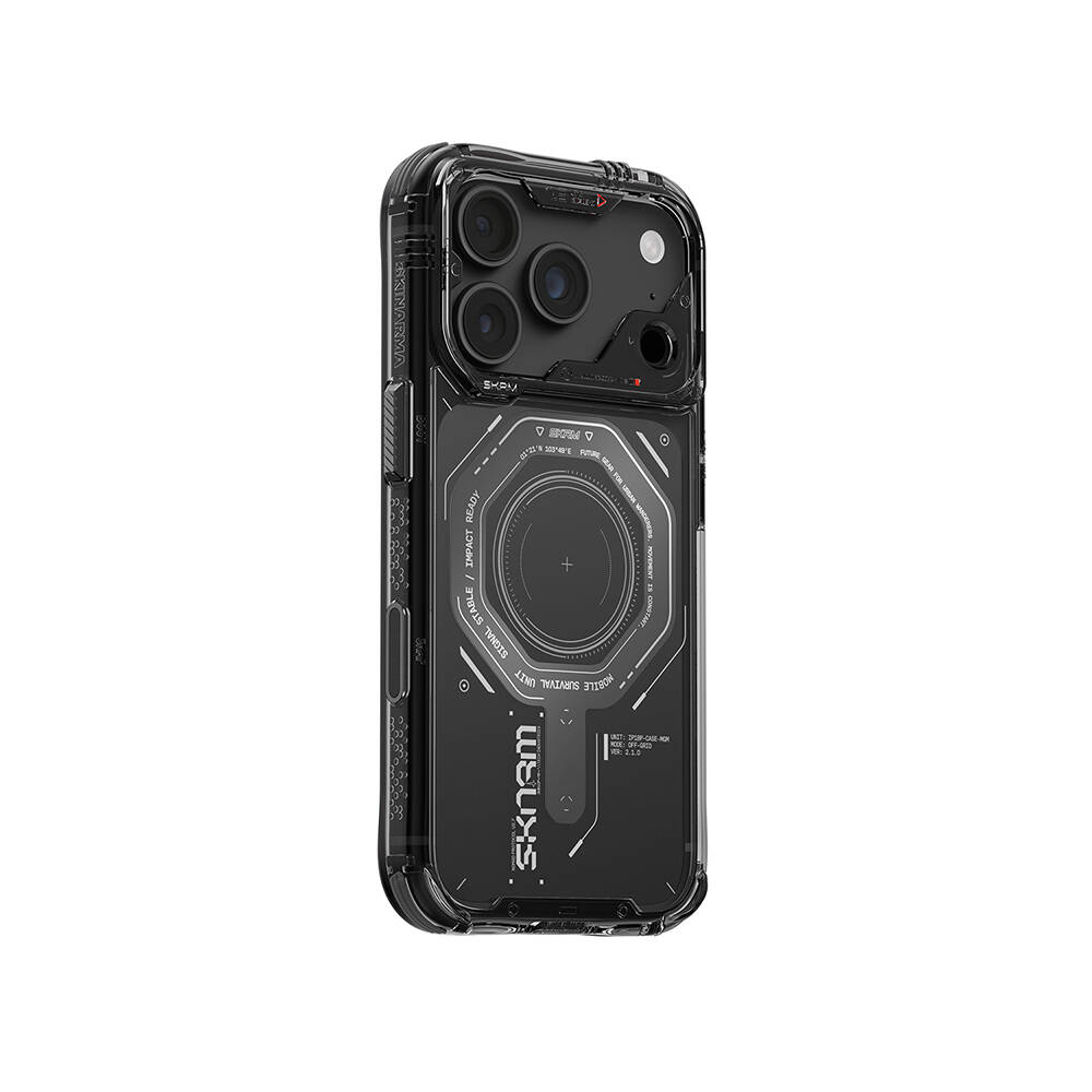 Apple iPhone 18 Pro Max Kılıf SkinArma M-safe Şarj Özellikli Airbag Tasarımlı Magma Kapak - 23