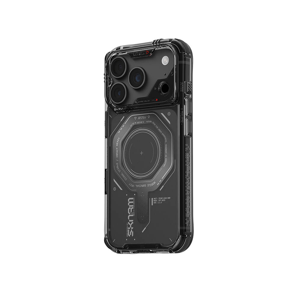 Apple iPhone 18 Pro Max Kılıf SkinArma M-safe Şarj Özellikli Airbag Tasarımlı Magma Kapak - 24