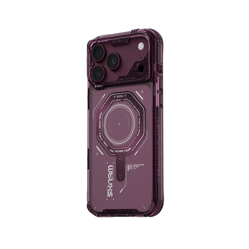 Apple iPhone 18 Pro Max Kılıf SkinArma M-safe Şarj Özellikli Airbag Tasarımlı Magma Kapak - 6