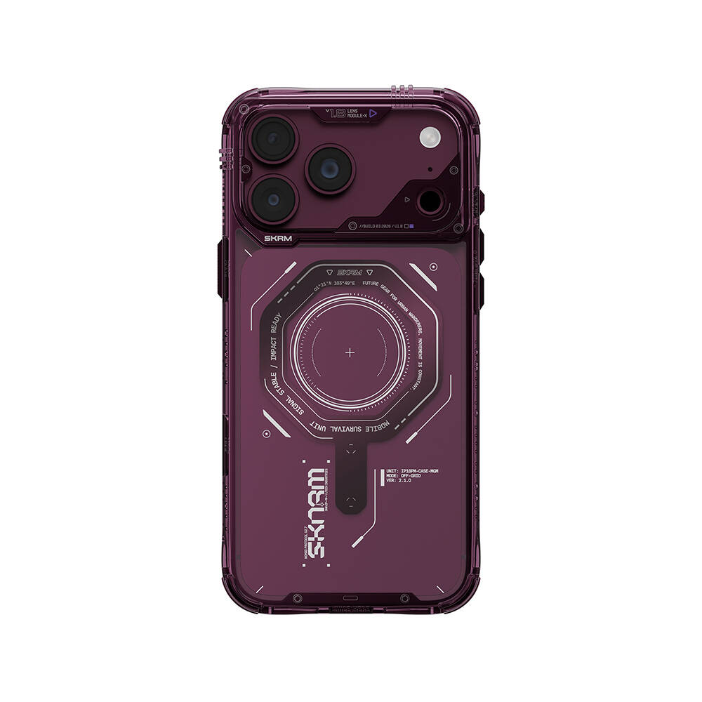 Apple iPhone 18 Pro Max Kılıf SkinArma M-safe Şarj Özellikli Airbag Tasarımlı Magma Kapak - 7