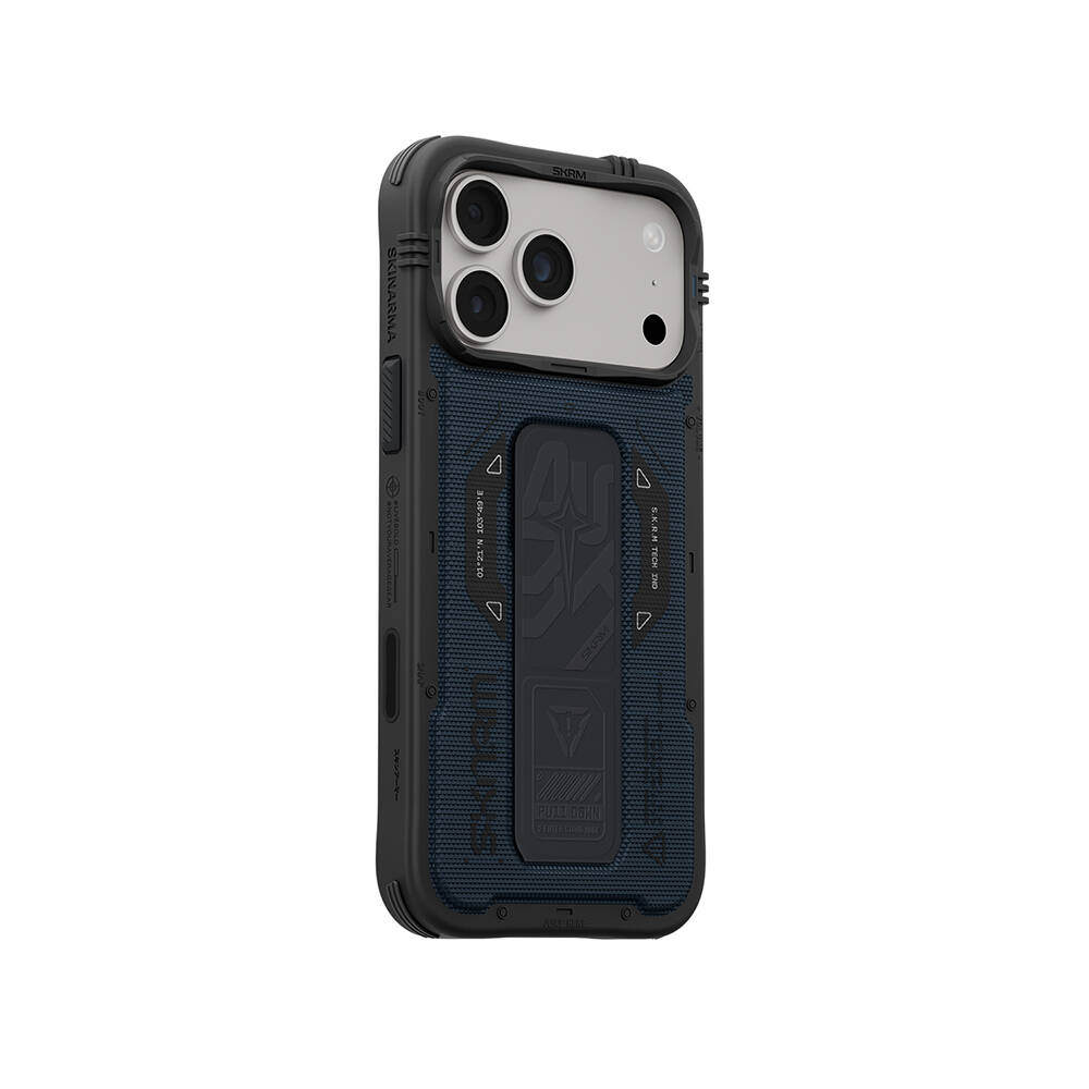 Apple iPhone 18 Pro Max Kılıf SkinArma M-safe Şarj Özellikli Airbag Tasarımlı Standlı Phantom Kapak - 5