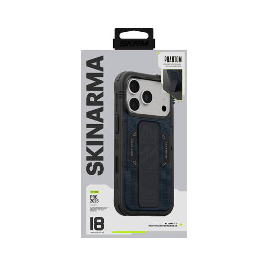 Apple iPhone 18 Pro Max Kılıf SkinArma M-safe Şarj Özellikli Airbag Tasarımlı Standlı Phantom Kapak - 11