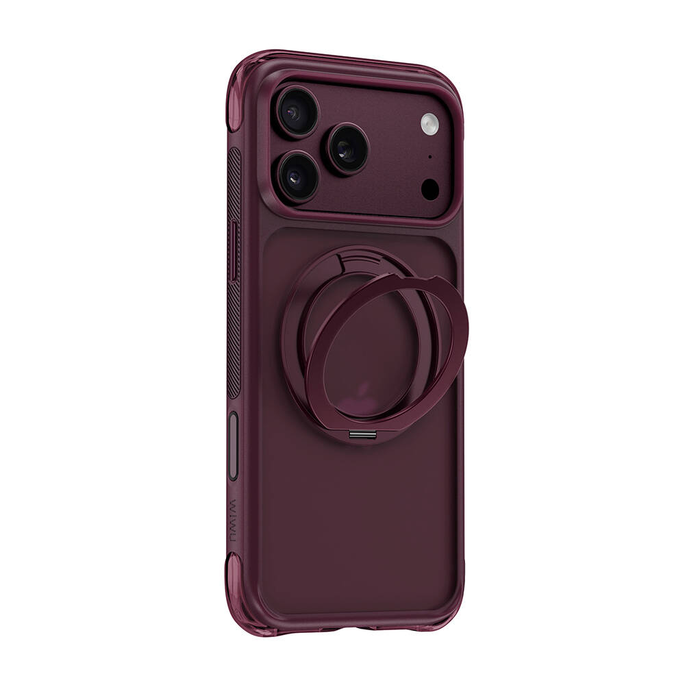 Apple iPhone 18 Pro Max Kılıf Wiwu AG-203 AeroGuard Ultra Serisi M-safe Şarj Özellikli Airbag Tasarımlı Standlı Kapak - 23