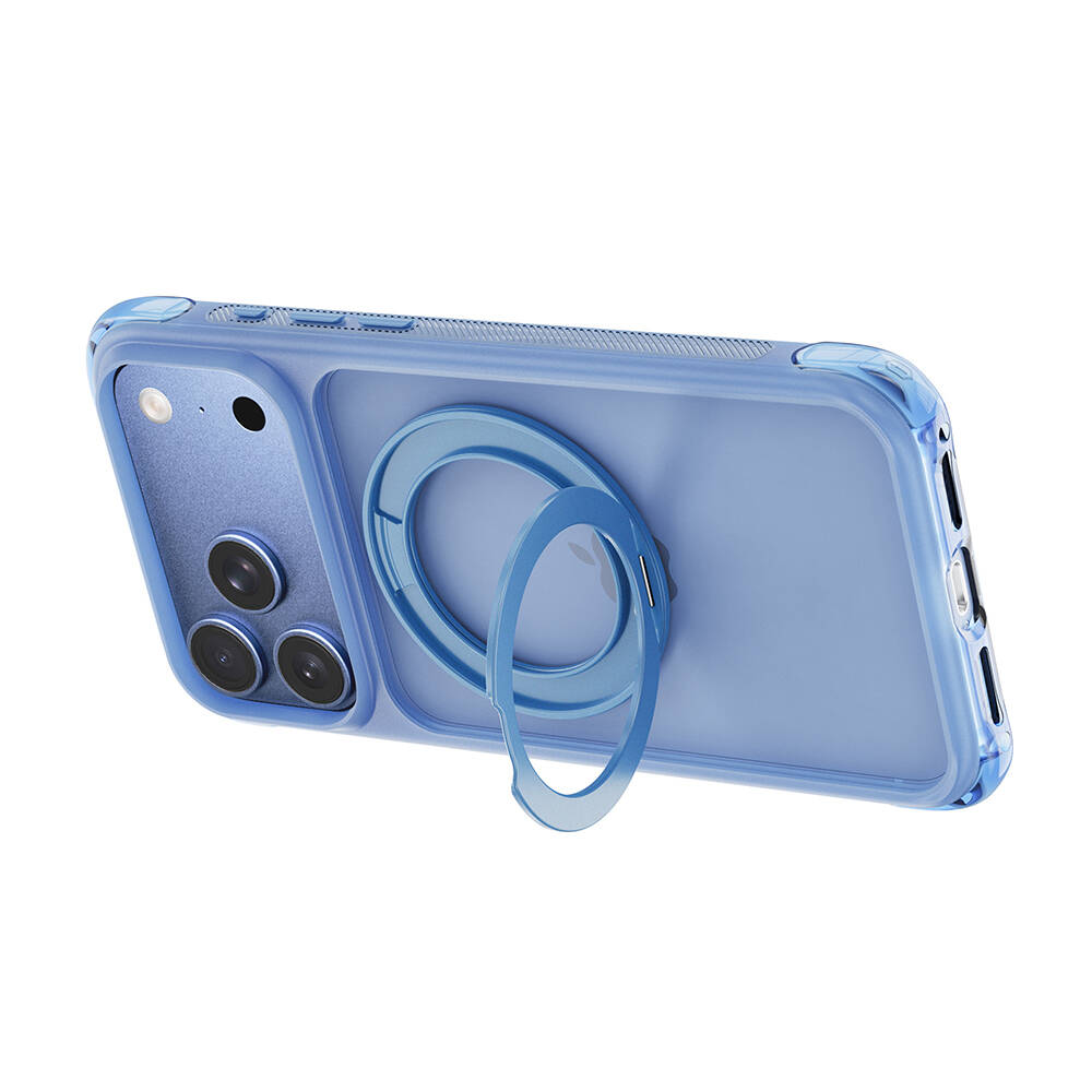 Apple iPhone 18 Pro Max Kılıf Wiwu AG-203 AeroGuard Ultra Serisi M-safe Şarj Özellikli Airbag Tasarımlı Standlı Kapak - 14