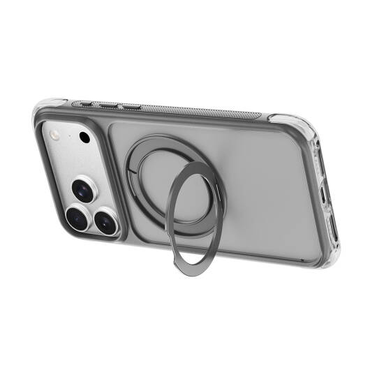 Apple iPhone 18 Pro Max Kılıf Wiwu AG-203 AeroGuard Ultra Serisi M-safe Şarj Özellikli Airbag Tasarımlı Standlı Kapak - 3